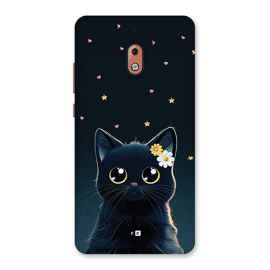 Cat With Flowers Back Case for Nokia 2.1