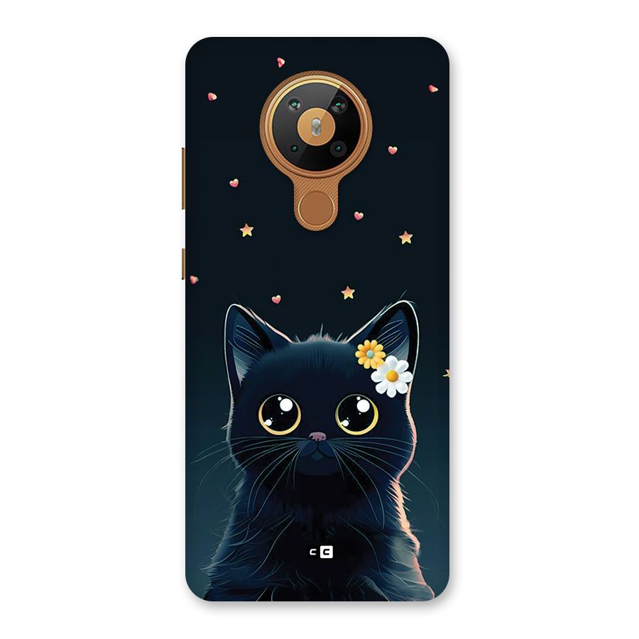 Cat With Flowers Back Case for Nokia 5.3