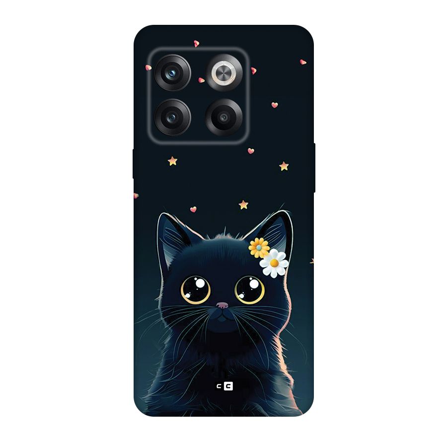 Cat With Flowers Back Case for OnePlus 10T