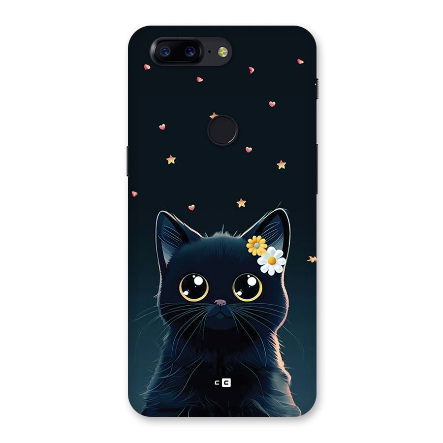 Cat With Flowers Back Case for OnePlus 5T