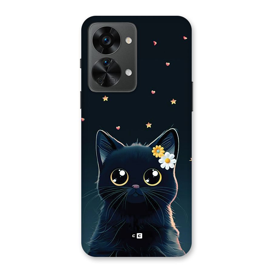 Cat With Flowers Back Case for OnePlus Nord 2T