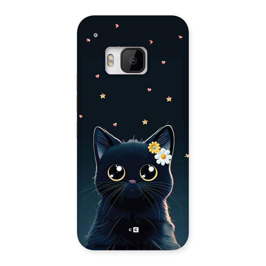 Cat With Flowers Back Case for One M9