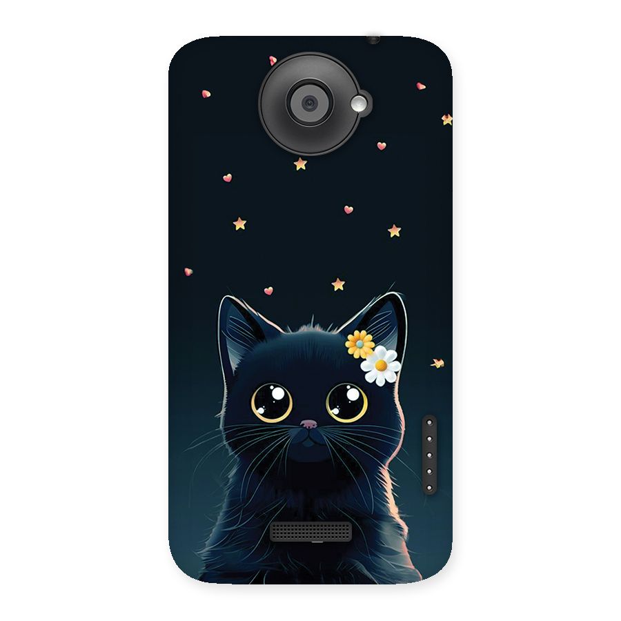 Cat With Flowers Back Case for One X