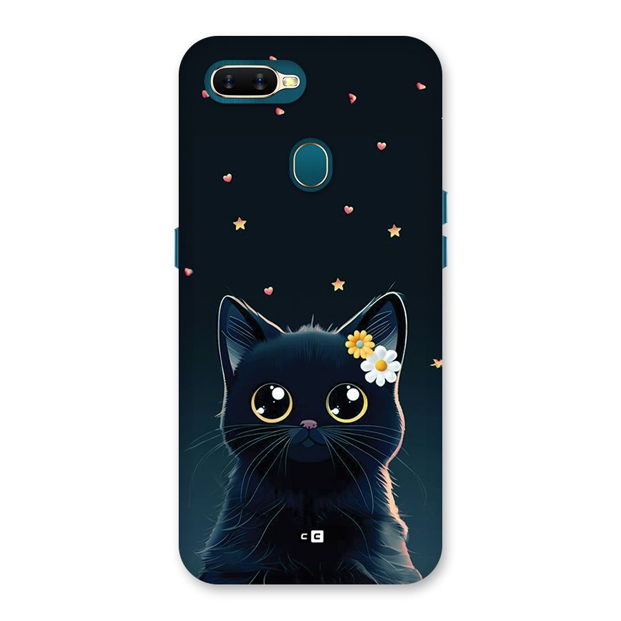 Cat With Flowers Back Case for Oppo A11k