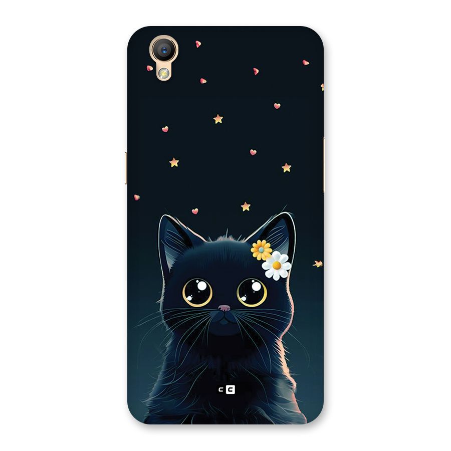 Cat With Flowers Back Case for Oppo A37