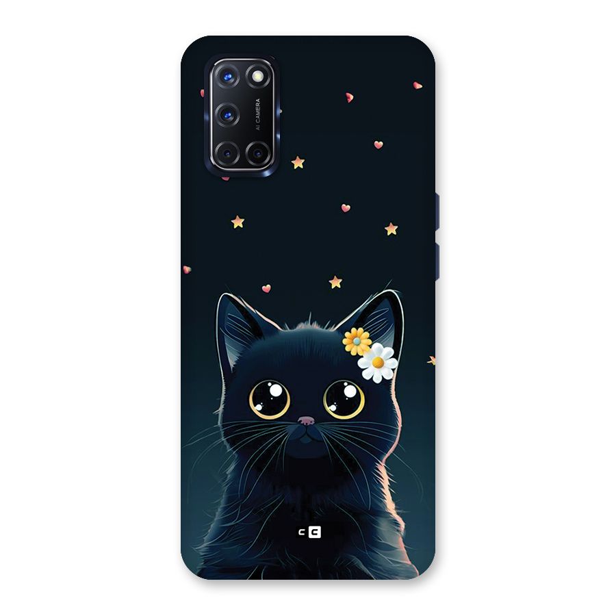 Cat With Flowers Back Case for Oppo A52