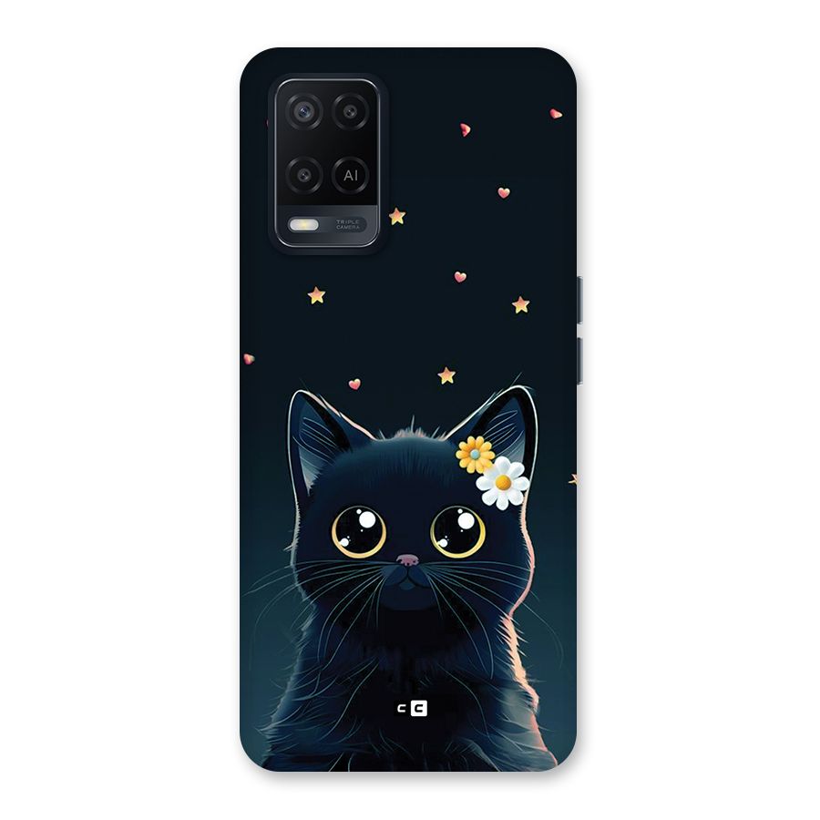Cat With Flowers Back Case for Oppo A54