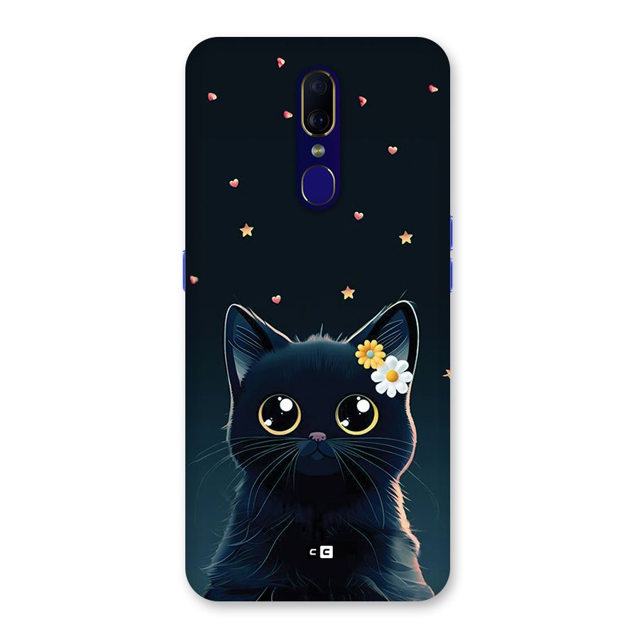 Cat With Flowers Back Case for Oppo A9