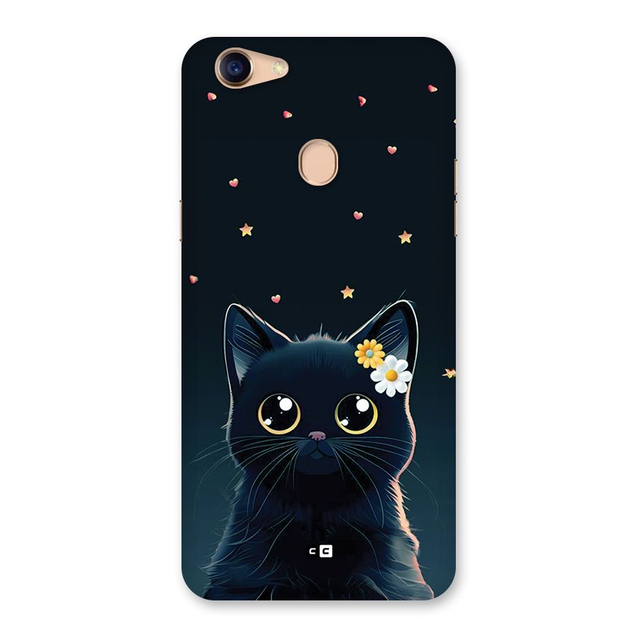 Cat With Flowers Back Case for Oppo F5