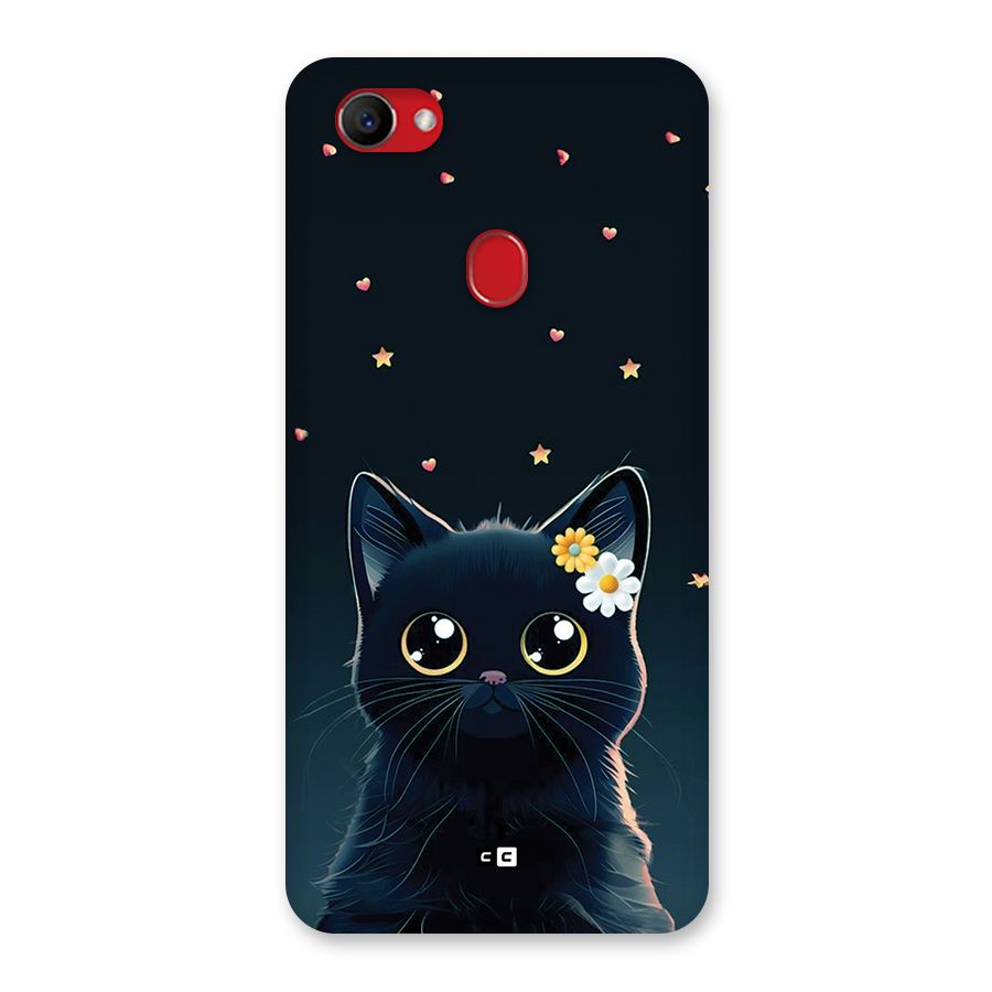 Cat With Flowers Back Case for Oppo F7