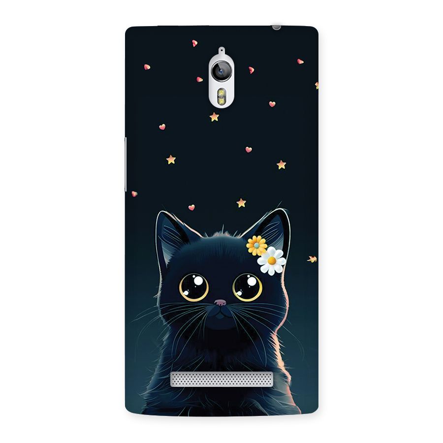 Cat With Flowers Back Case for Oppo Find 7