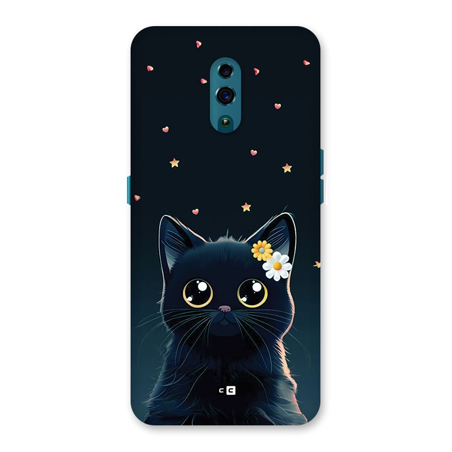 Cat With Flowers Back Case for Oppo Reno