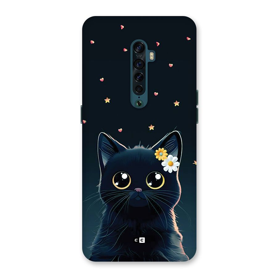Cat With Flowers Back Case for Oppo Reno2
