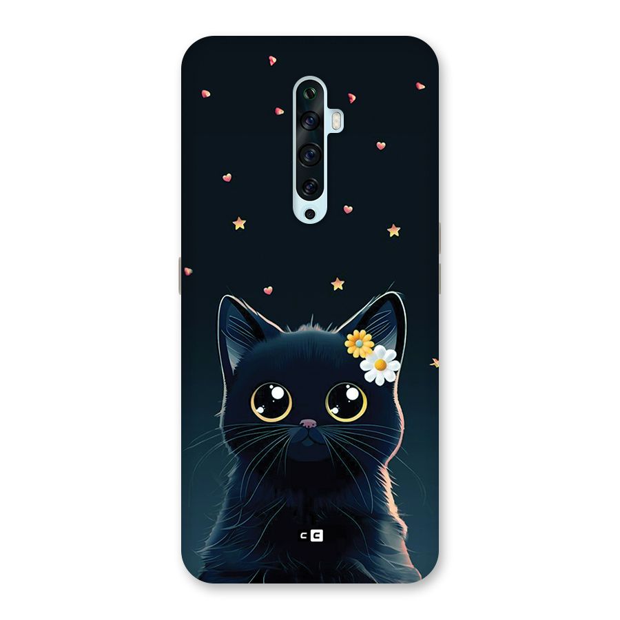 Cat With Flowers Back Case for Oppo Reno2 Z