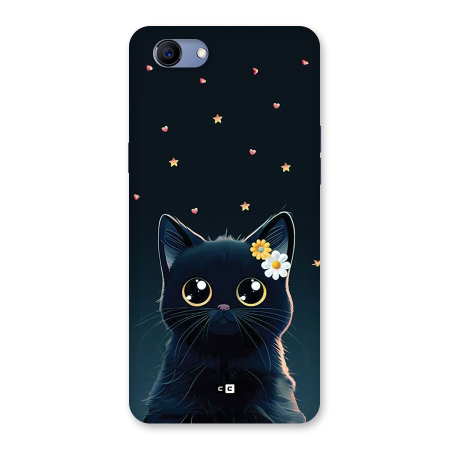 Cat With Flowers Back Case for Realme 1
