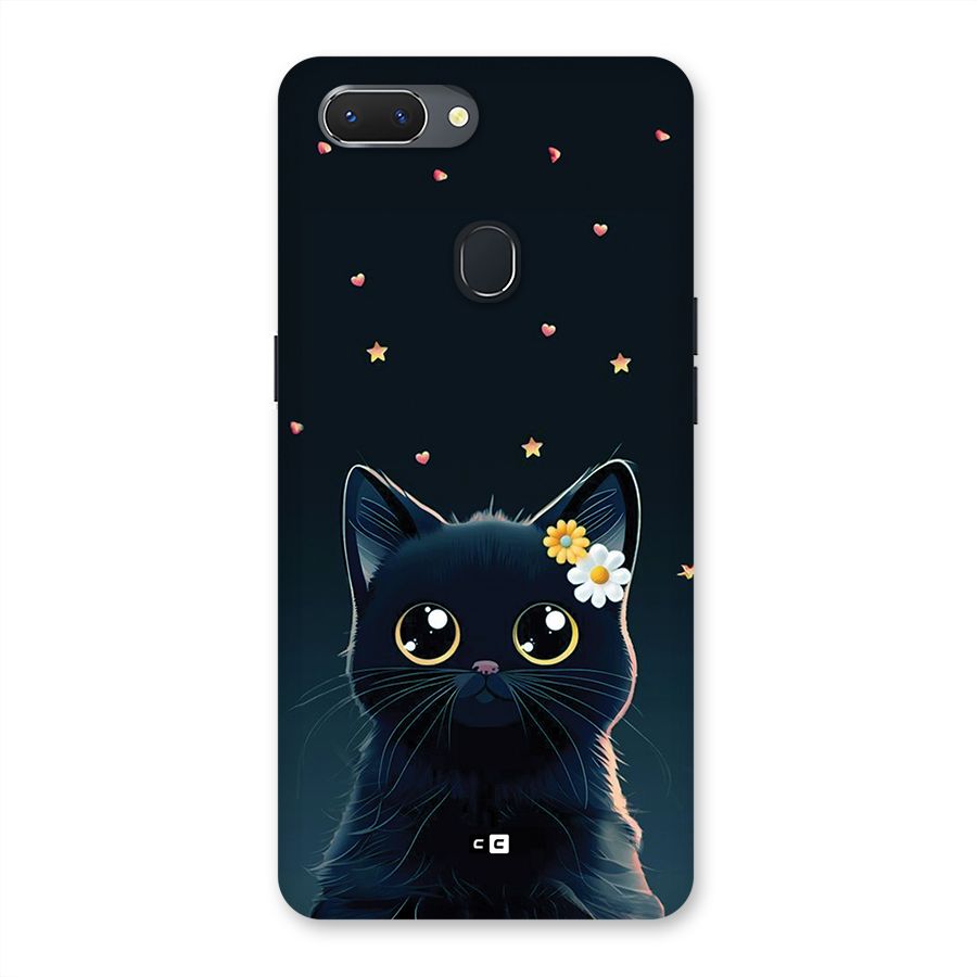 Cat With Flowers Back Case for Realme 2
