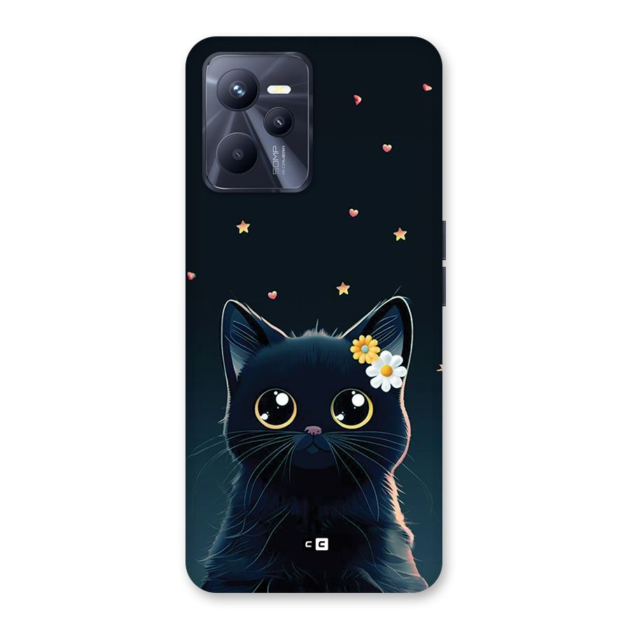 Cat With Flowers Back Case for Realme C35