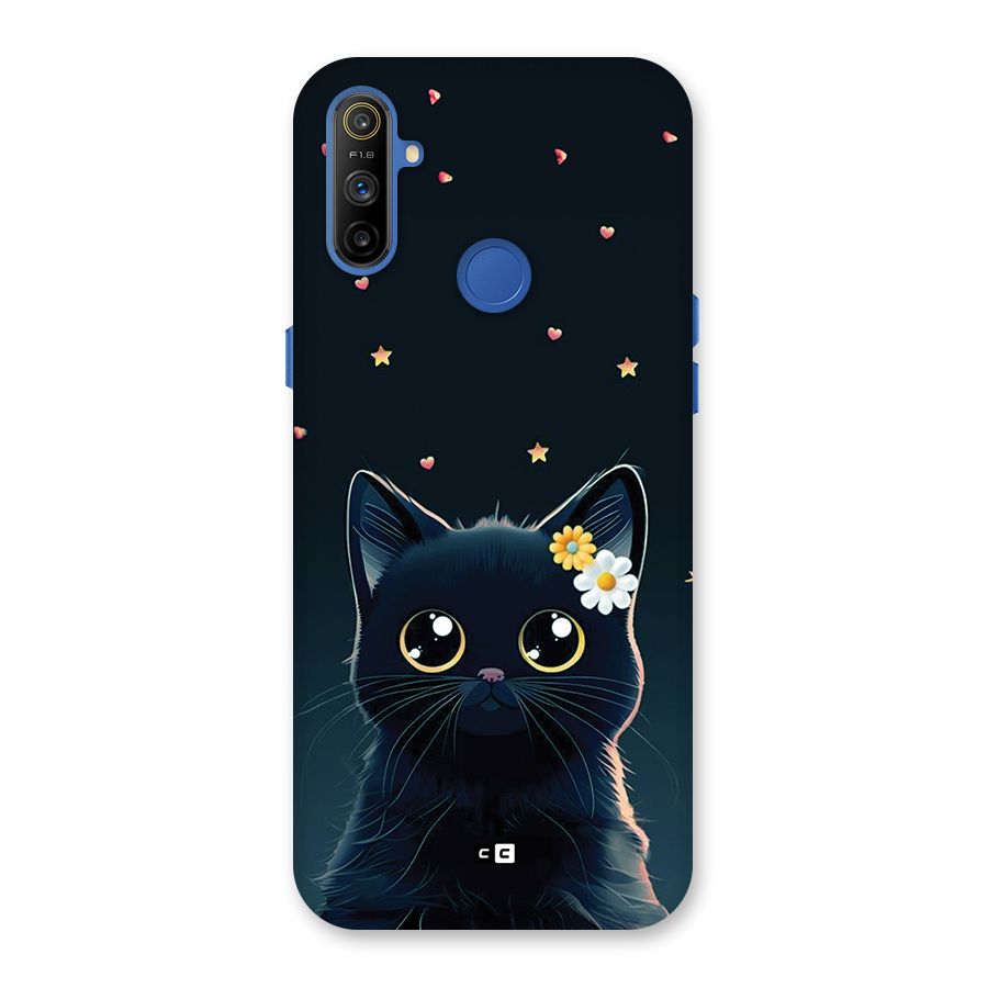 Cat With Flowers Back Case for Realme Narzo 10A