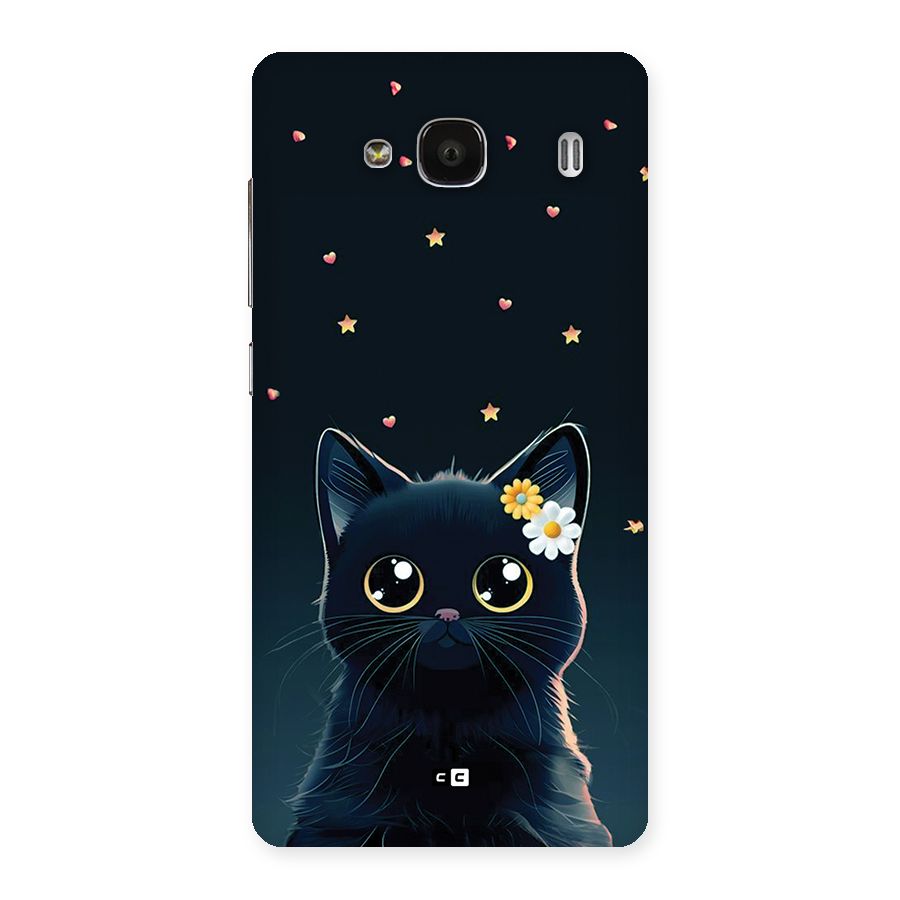 Cat With Flowers Back Case for Redmi 2
