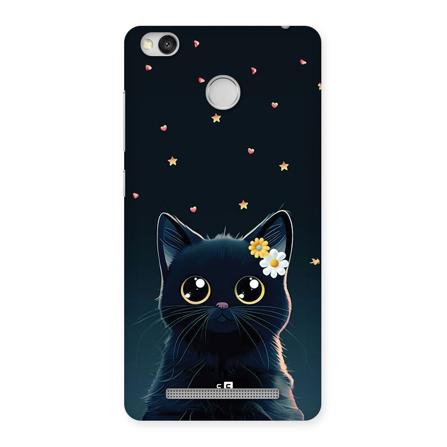 Cat With Flowers Back Case for Redmi 3S Prime