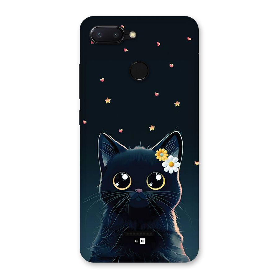 Cat With Flowers Back Case for Redmi 6