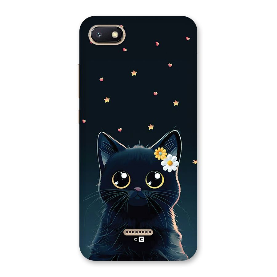 Cat With Flowers Back Case for Redmi 6A