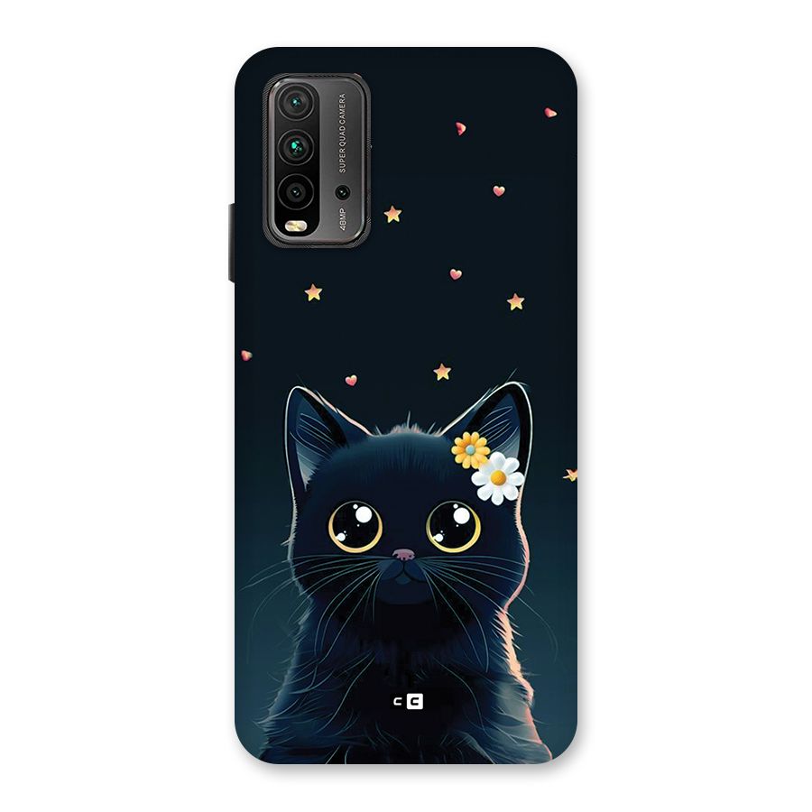 Cat With Flowers Back Case for Redmi 9 Power