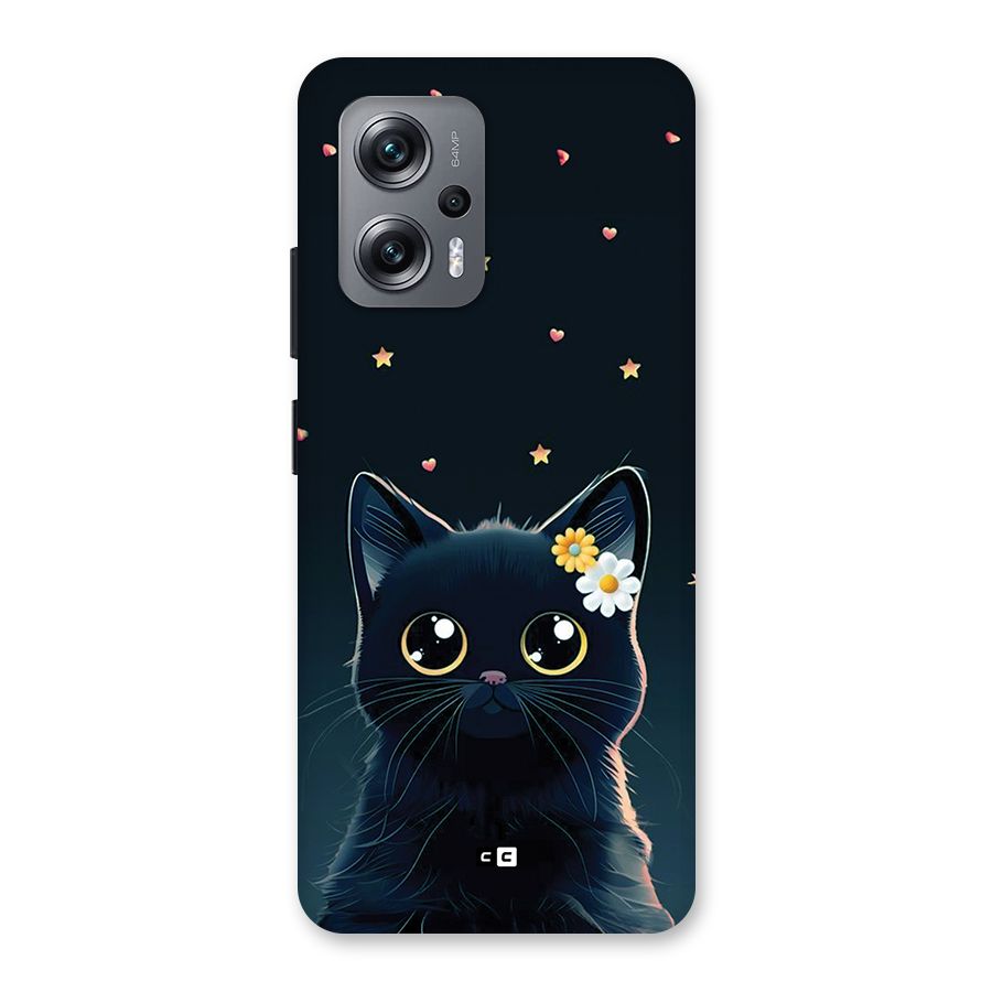 Cat With Flowers Back Case for Redmi K50i