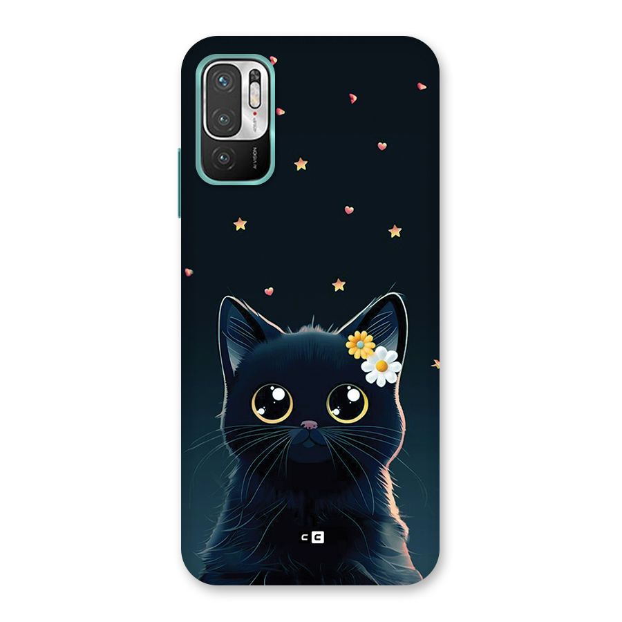 Cat With Flowers Back Case for Redmi Note 10T 5G