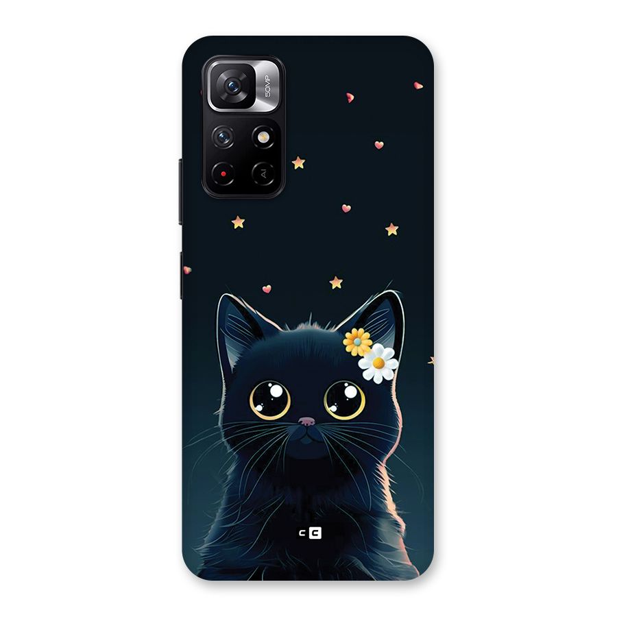 Cat With Flowers Back Case for Redmi Note 11T 5G