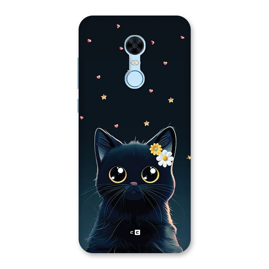 Cat With Flowers Back Case for Redmi Note 5