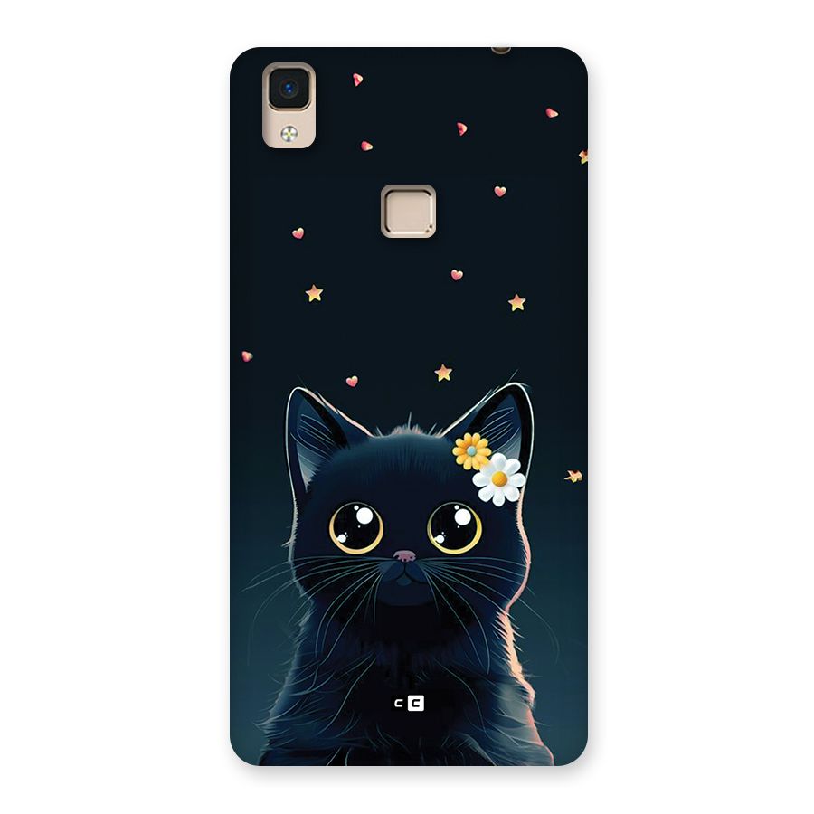 Cat With Flowers Back Case for V3 Max