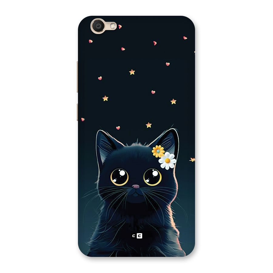 Cat With Flowers Back Case for Vivo V5