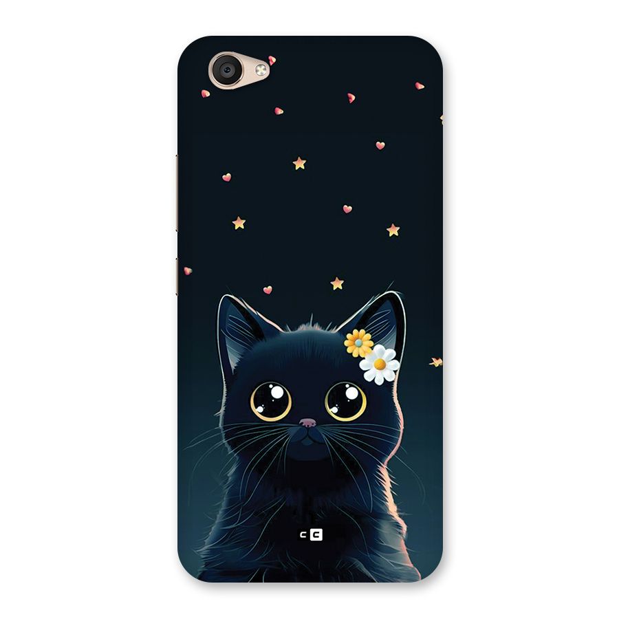 Cat With Flowers Back Case for Vivo V5 Plus
