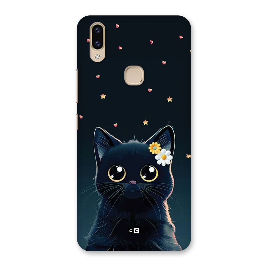 Cat With Flowers Back Case for Vivo V9 Youth