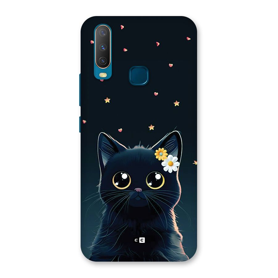 Cat With Flowers Back Case for Vivo Y11