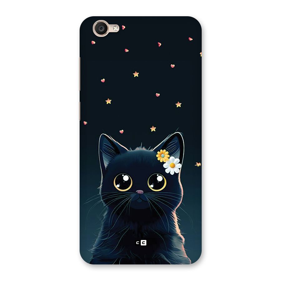 Cat With Flowers Back Case for Vivo Y55L
