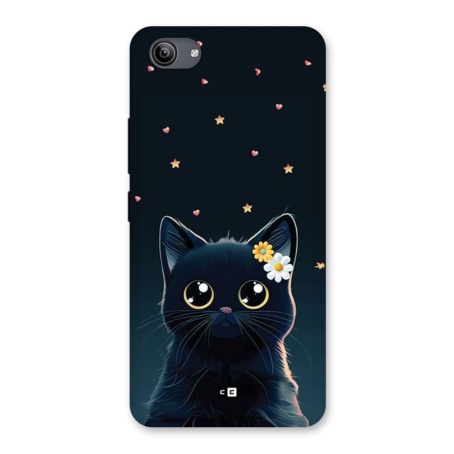 Cat With Flowers Back Case for Vivo Y81i