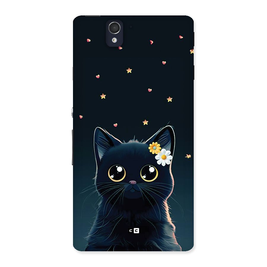 Cat With Flowers Back Case for Xperia Z