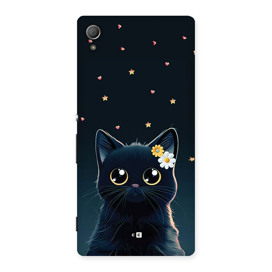 Cat With Flowers Back Case for Xperia Z3 Plus
