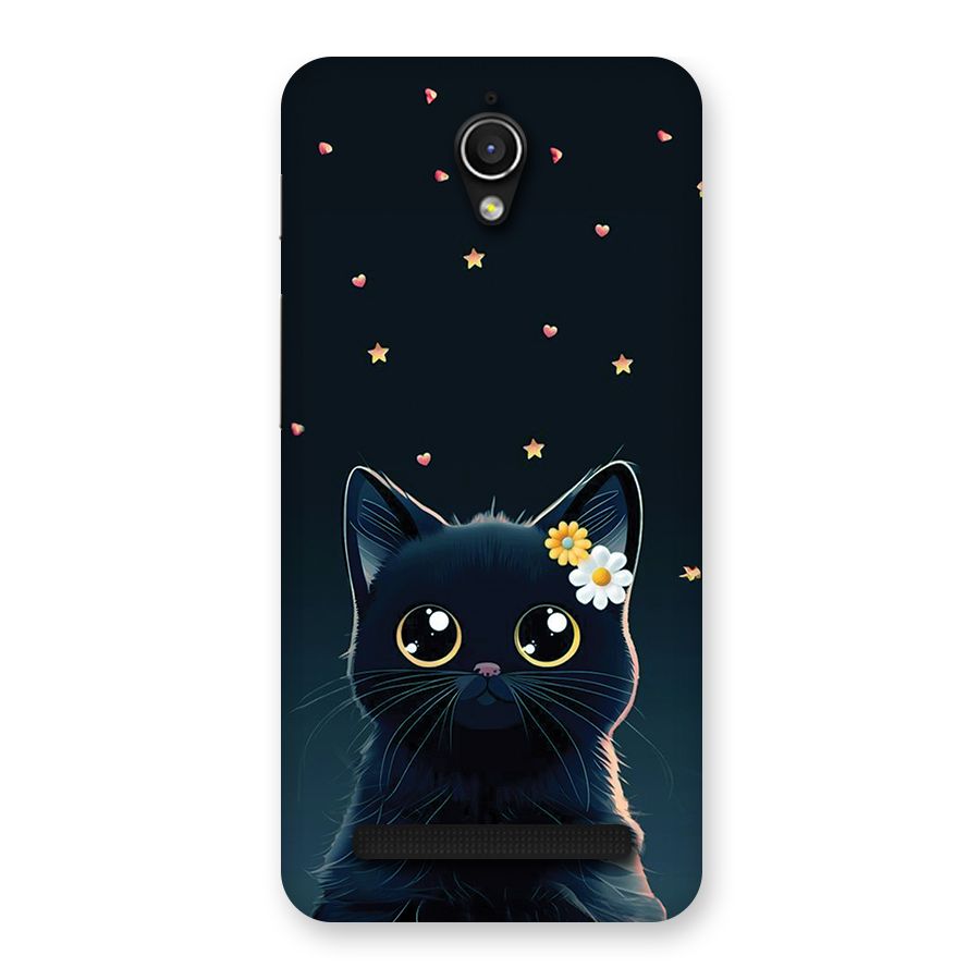 Cat With Flowers Back Case for Zenfone Go
