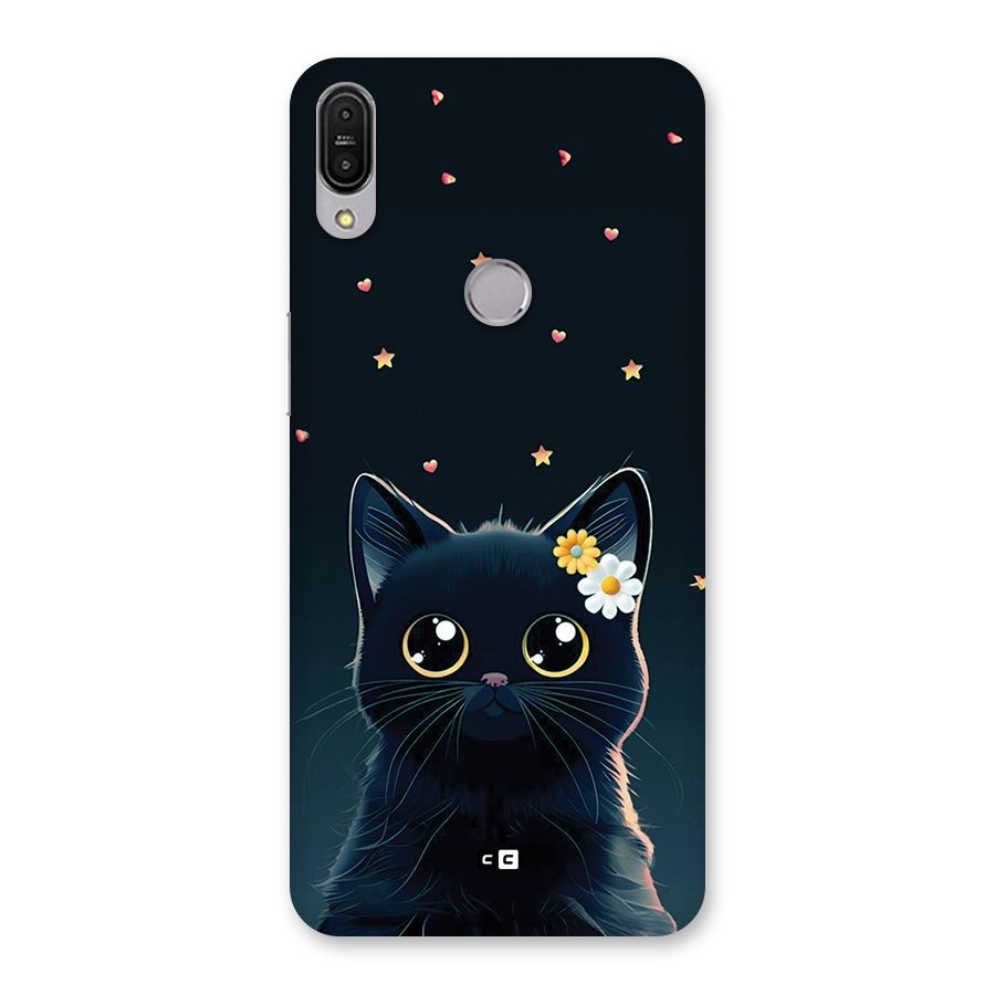 Cat With Flowers Back Case for Zenfone Max Pro M1