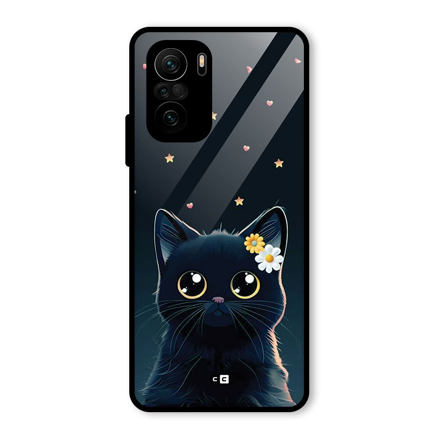 Cat With Flowers Glass Back Case for Mi 11x