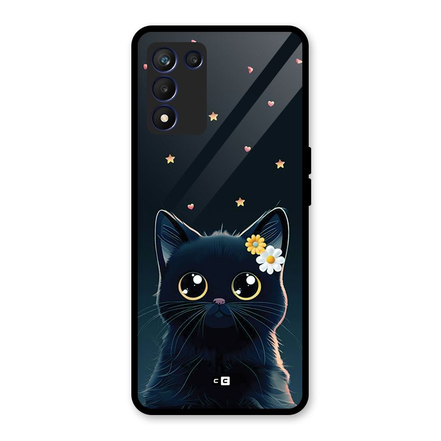 Cat With Flowers Glass Back Case for Realme 9 5G Speed