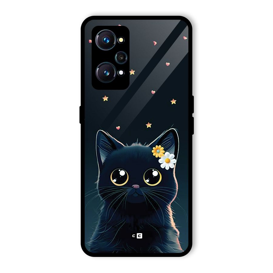 Cat With Flowers Glass Back Case for Realme GT Neo2