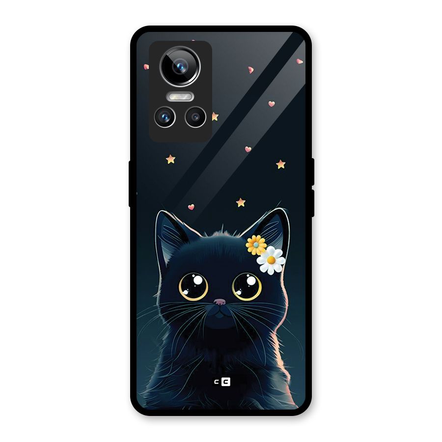 Cat With Flowers Glass Back Case for Realme GT Neo 3