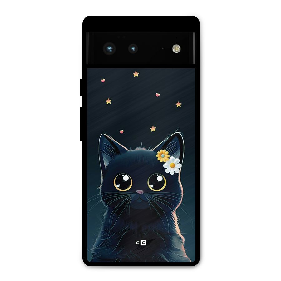 Cat With Flowers Metal Back Case for Google Pixel 6