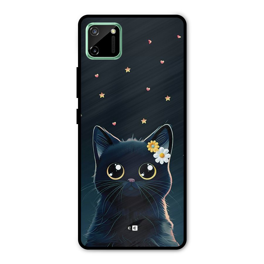 Cat With Flowers Metal Back Case for Realme C11