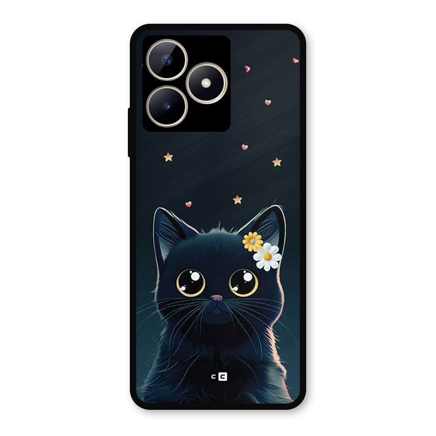 Cat With Flowers Metal Back Case for Realme C53