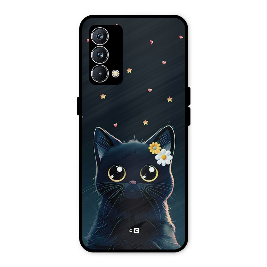 Cat With Flowers Metal Back Case for Realme GT Master Edition